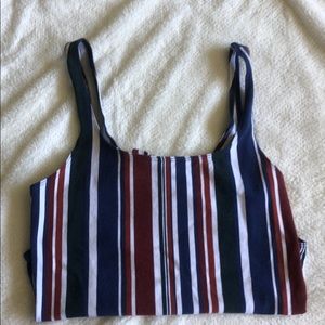 Striped thong bodysuit